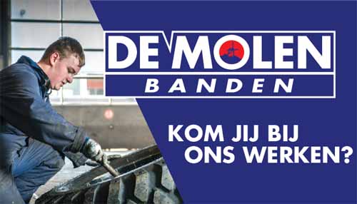 Ben jij op zoek naar een nieuwe uitdagende baan, De Molen Banden zoekt personeel!