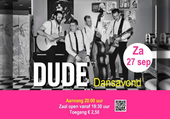 Dansavond met Live Optreden van DUDE op 27 september!