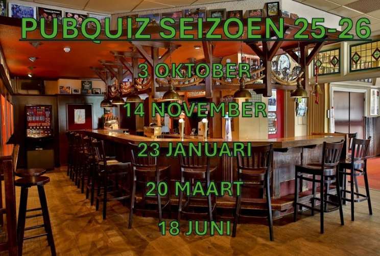 Pubquiz seizoen gaat vrijdag 3 oktober weer van start; schrijf je snel!