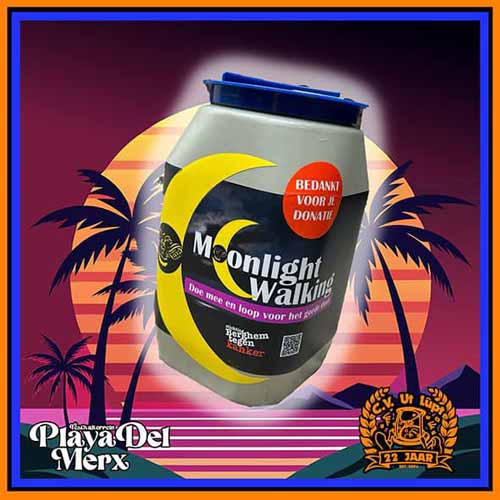 C.V. Ut Lupt zet zich in bij Playa de Merx voor Moonlight Walking