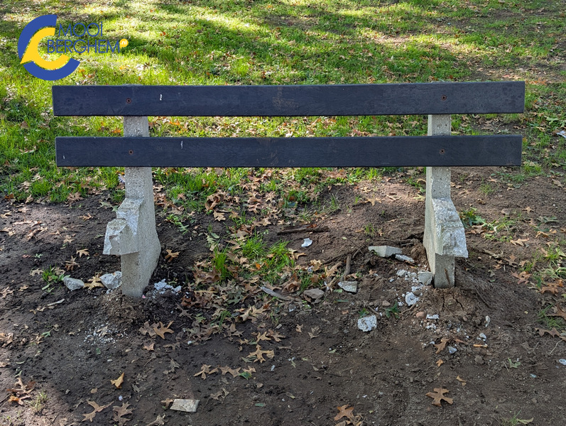 Vandalisme in Berghem: bankje bij de JOP zwaar vernield