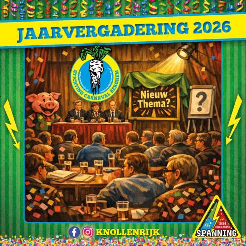 Openbare Jaarvergadering Stichting Carnaval Berghem op 12 mei
