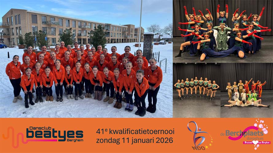 Kwalificatietoernooi op 11 januari; maar liefst 14 dansen voor DC BeatYes