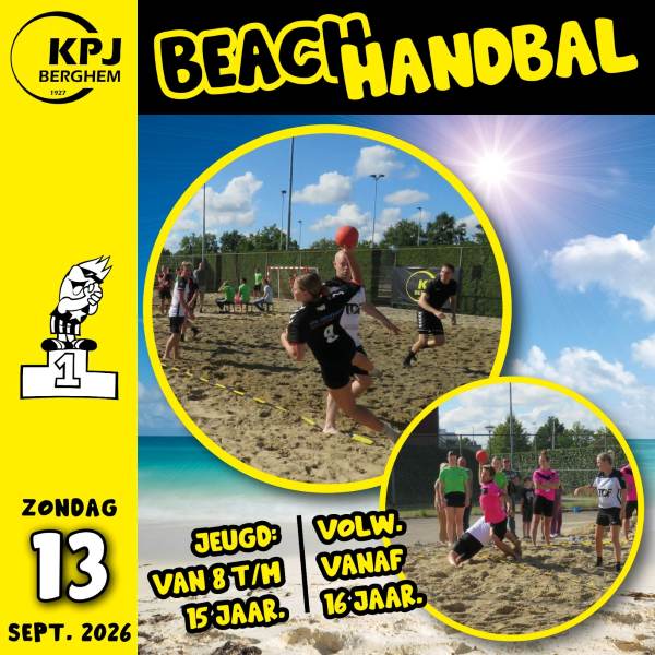 Welbekende Beach handbaltoernooi van KPJ Berghem; zijn jullie er weer klaar voor?