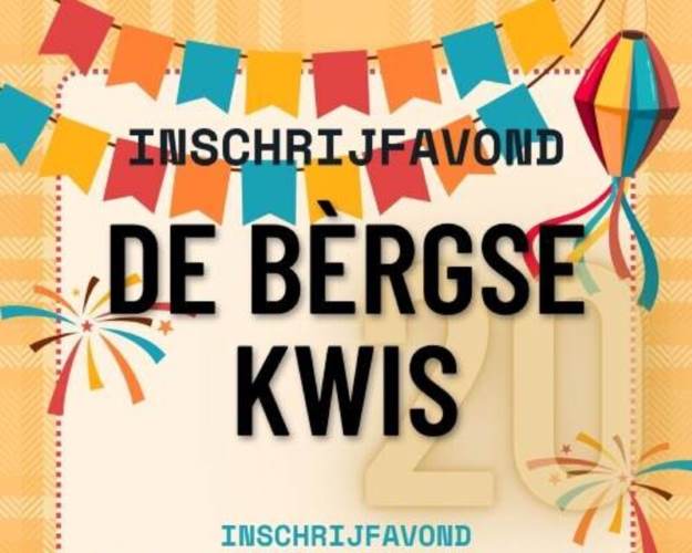 Inschrijfavond de Bergse Kwis op 6 november