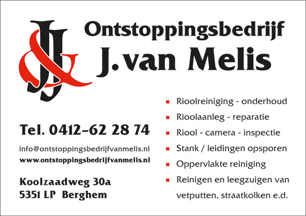 Ontstoppingsbedrijf van Melis 